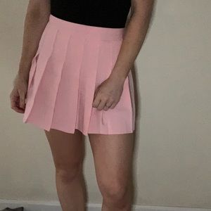 Pastel pink tennis skort
